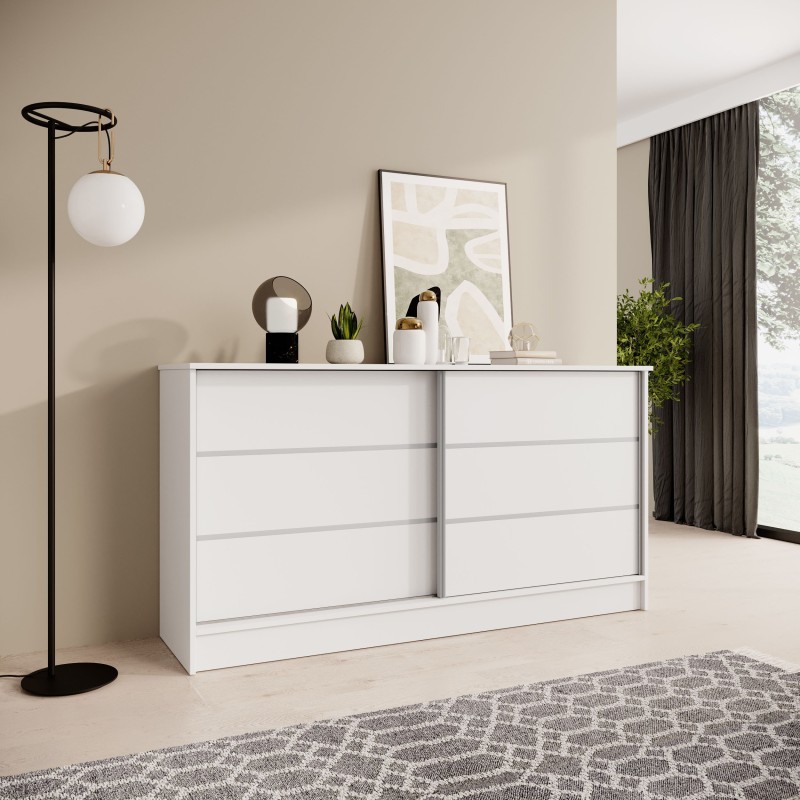 Komoda MIRELA se 2 posuvnými dveřmi - moderní a elegantní komoda do obývacího pokoje | BeautySofa24