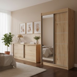 Komoda MIRELA se 2 posuvnými dveřmi - moderní a elegantní komoda do obývacího pokoje | BeautySofa24