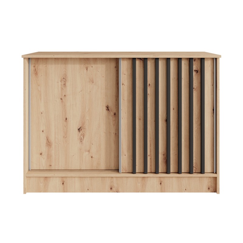 Komoda HORIZON - moderní komoda s lamelami a posuvnými dveřmi