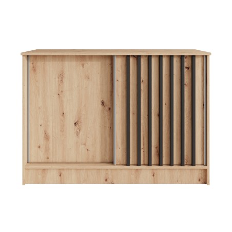 Komoda HORIZON - moderní komoda s lamelami a posuvnými dveřmi