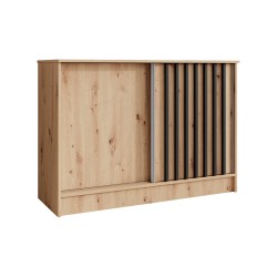 Komoda HORIZON - moderní komoda s lamelami a posuvnými dveřmi