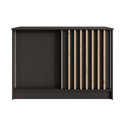 Komoda HORIZON - moderní komoda s lamelami a posuvnými dveřmi