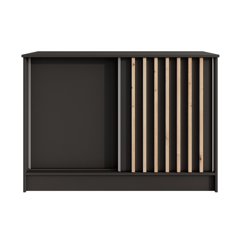 Komoda HORIZON - moderní komoda s lamelami a posuvnými dveřmi