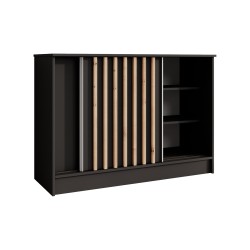 Komoda HORIZON - moderní komoda s lamelami a posuvnými dveřmi