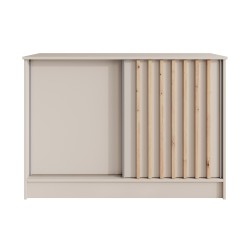 Komoda HORIZON - moderní komoda s lamelami a posuvnými dveřmi