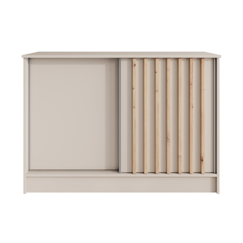 Komoda HORIZON - moderní komoda s lamelami a posuvnými dveřmi