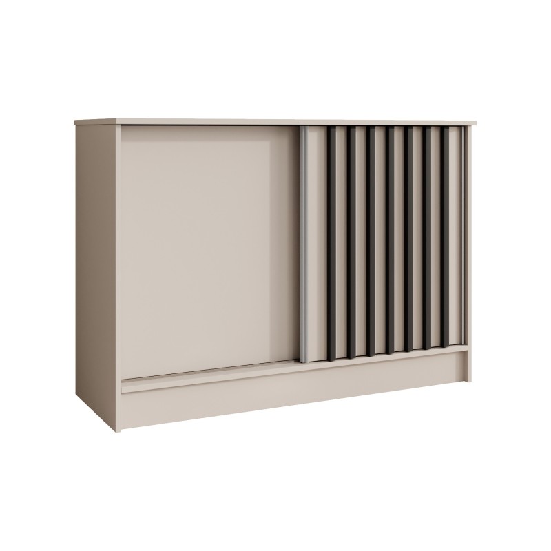 Komoda HORIZON - moderní komoda s lamelami a posuvnými dveřmi