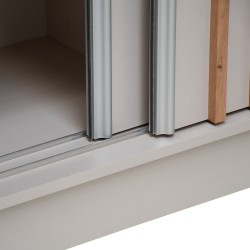 Komoda HORIZON - moderní komoda s lamelami a posuvnými dveřmi