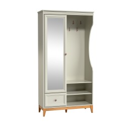 Šatní skříň CHARLOTT se zrcadlem a zásuvkou - kašmír