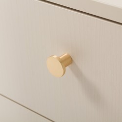 Komoda GLORIA - moderní se 2 zásuvkami a 3 dvířky, zlaté úchyty