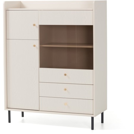 Skříň GLORIA - moderní se 2 zásuvkami a 3 dvířky