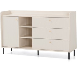 Komoda GLORIA se 3 zásuvkami a otevřenými policemi