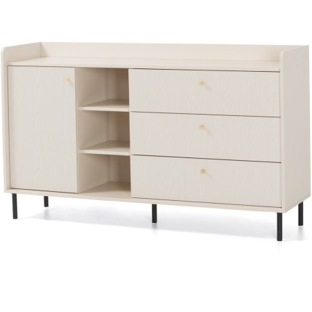 Komoda GLORIA se 3 zásuvkami a otevřenými policemi