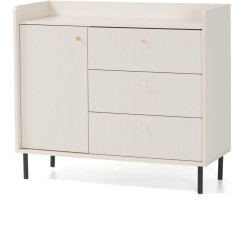 Komoda GLORIA - moderní se 3 zásuvkami a 1 dvířky