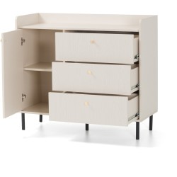 Komoda GLORIA - moderní se 3 zásuvkami a 1 dvířky