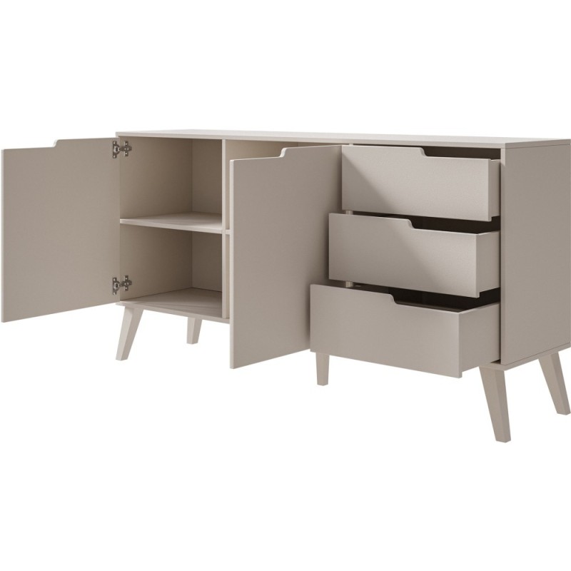 Komoda NOREL - moderní komoda se 3 zásuvkami a 2 dvířky