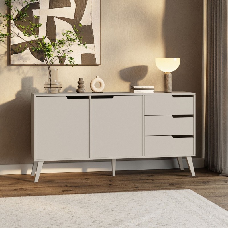 Komoda NOREL - moderní komoda se 3 zásuvkami a 2 dvířky