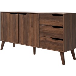 Komoda NOREL - moderní komoda se 3 zásuvkami a 2 dvířky