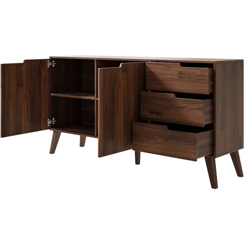 Komoda NOREL - moderní komoda se 3 zásuvkami a 2 dvířky