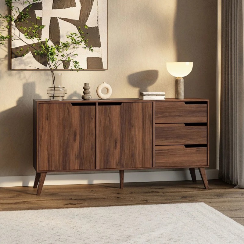 Komoda NOREL - moderní komoda se 3 zásuvkami a 2 dvířky