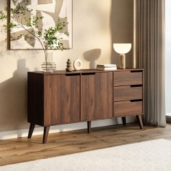 Komoda NOREL - moderní komoda se 3 zásuvkami a 2 dvířky