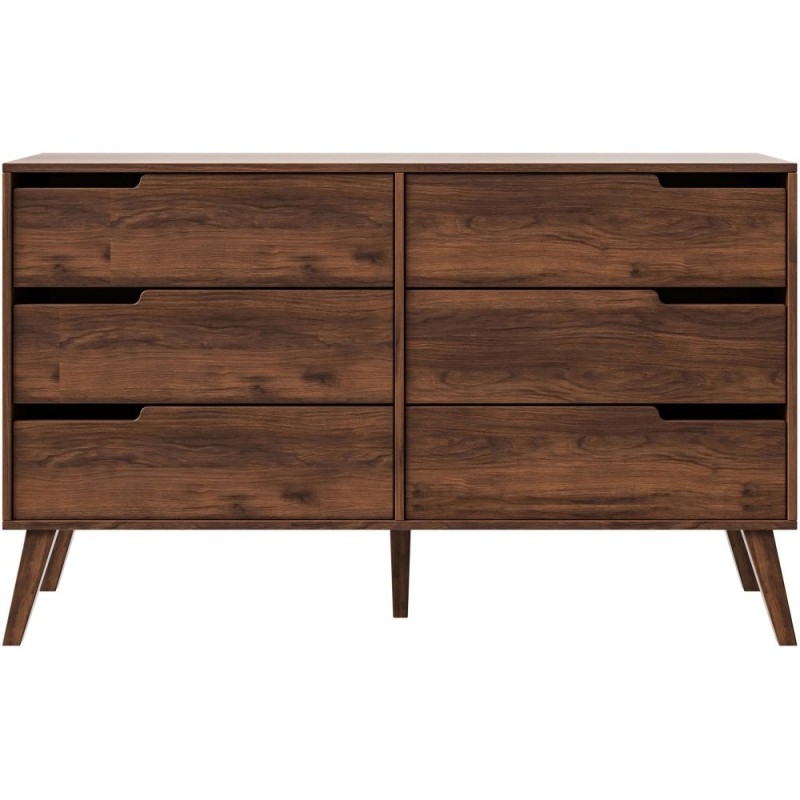 Komoda NOREL - skandinávská komoda se 6 zásuvkami | Stabilní, elegantní, prostorná