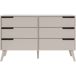 Komoda NOREL - skandinávská komoda se 6 zásuvkami | Stabilní, elegantní, prostorná