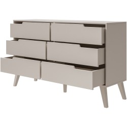 Komoda NOREL - skandinávská komoda se 6 zásuvkami | Stabilní, elegantní, prostorná