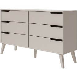 Komoda NOREL - skandinávská komoda se 6 zásuvkami | Stabilní, elegantní, prostorná