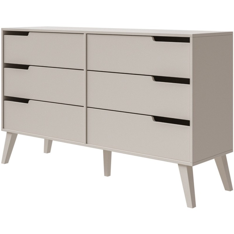 Komoda NOREL - skandinávská komoda se 6 zásuvkami | Stabilní, elegantní, prostorná