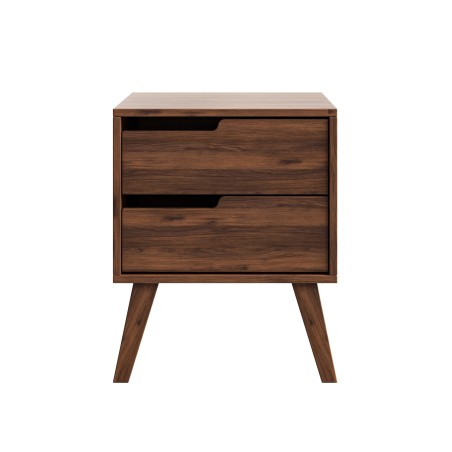 Noční stolek NOREL se 2 zásuvkami - skandinávský, elegantní, funkční