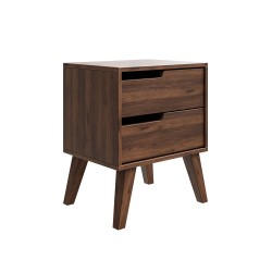 Noční stolek NOREL se 2 zásuvkami - skandinávský, elegantní, funkční