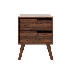 Noční stolek NOREL se 2 zásuvkami - skandinávský, elegantní, funkční