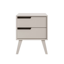 Noční stolek NOREL se 2 zásuvkami - skandinávský, elegantní, funkční