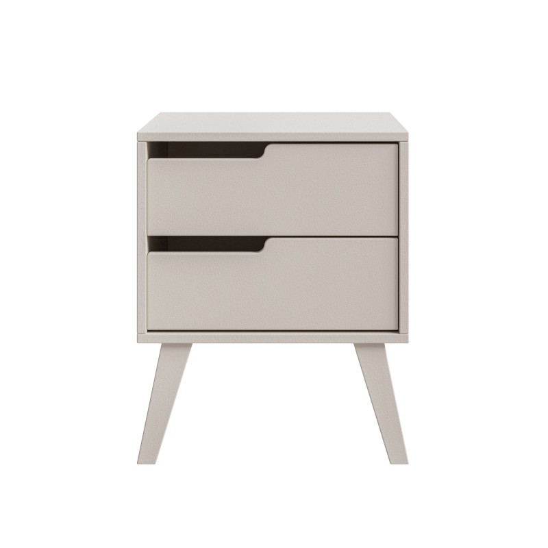 Noční stolek NOREL se 2 zásuvkami - skandinávský, elegantní, funkční