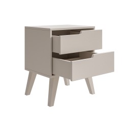 Noční stolek NOREL se 2 zásuvkami - skandinávský, elegantní, funkční