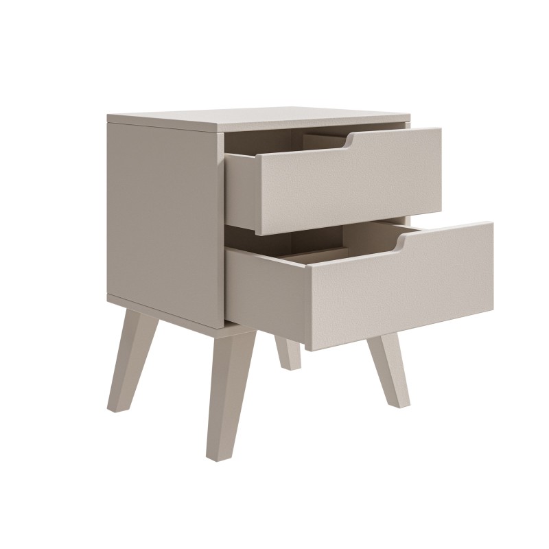 Noční stolek NOREL se 2 zásuvkami - skandinávský, elegantní, funkční