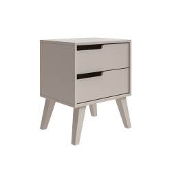 Noční stolek NOREL se 2 zásuvkami - skandinávský, elegantní, funkční