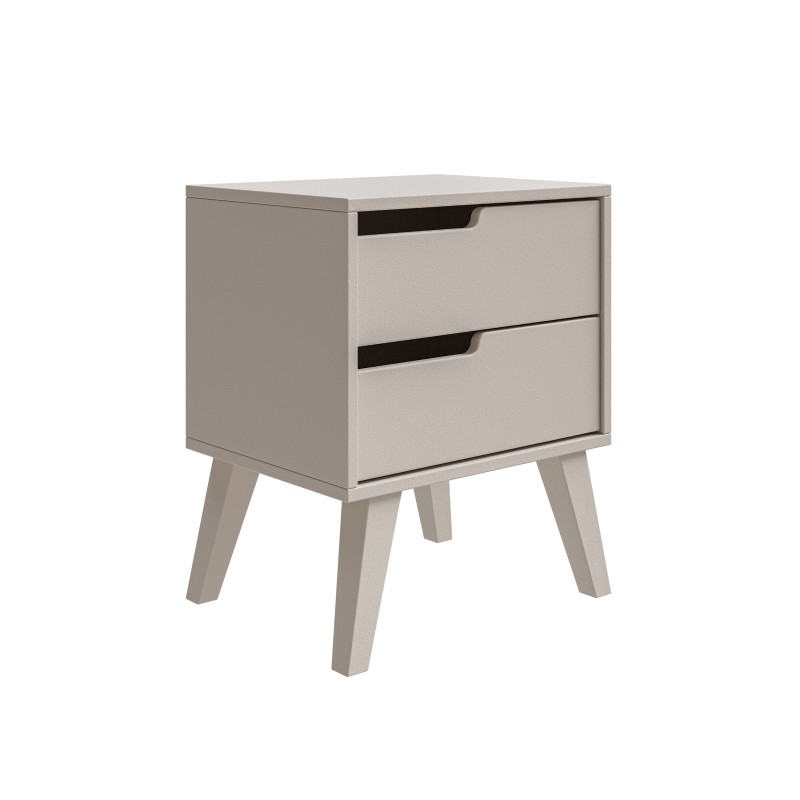 Noční stolek NOREL se 2 zásuvkami - skandinávský, elegantní, funkční