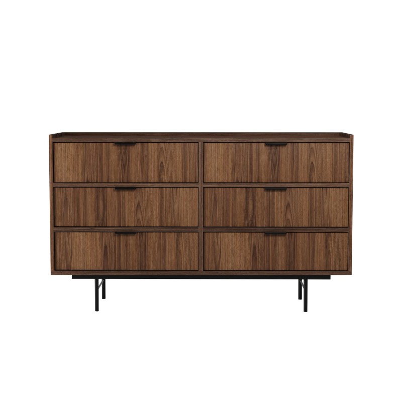 Komoda EVRON se 6 zásuvkami - moderní, elegantní a prostorná