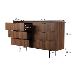 Komoda EVRON se 6 zásuvkami - moderní, elegantní a prostorná