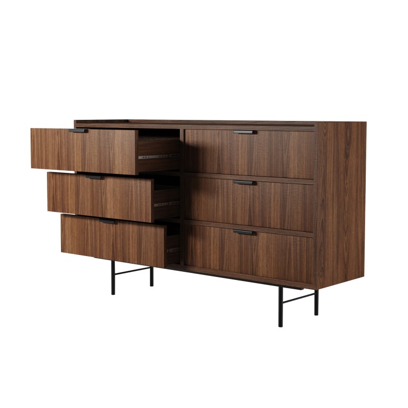 Komoda EVRON se 6 zásuvkami - moderní, elegantní a prostorná