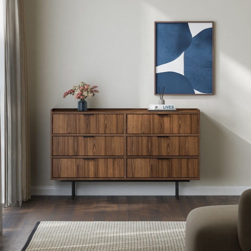 Komoda EVRON se 6 zásuvkami - moderní, elegantní a prostorná