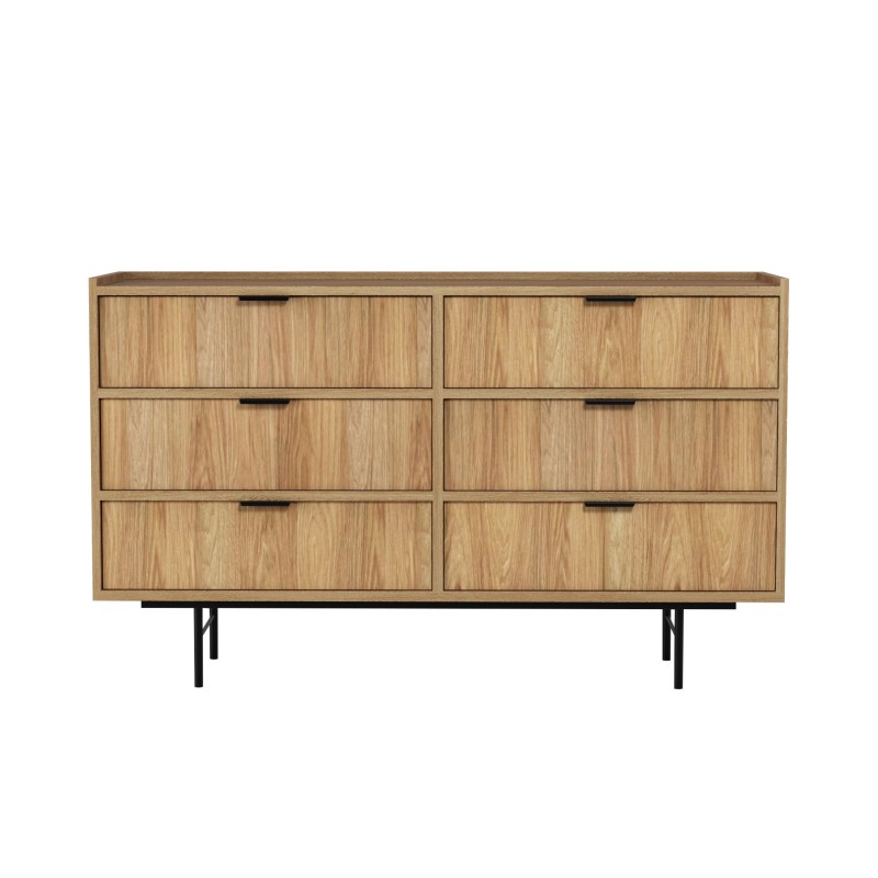 Komoda EVRON se 6 zásuvkami - moderní, elegantní a prostorná