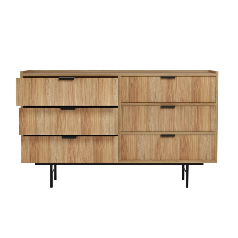 Komoda EVRON se 6 zásuvkami - moderní, elegantní a prostorná