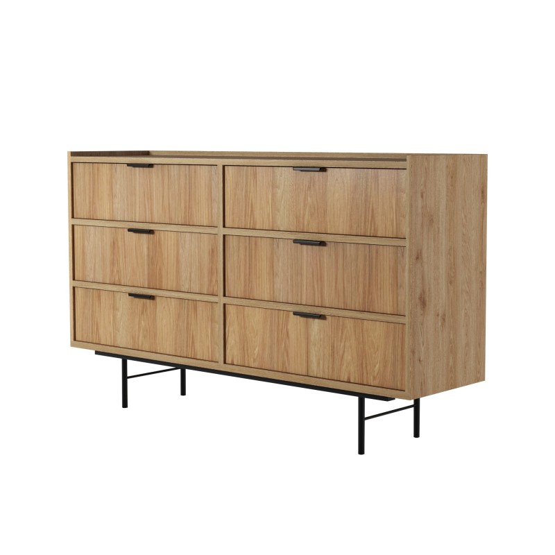 Komoda EVRON se 6 zásuvkami - moderní, elegantní a prostorná