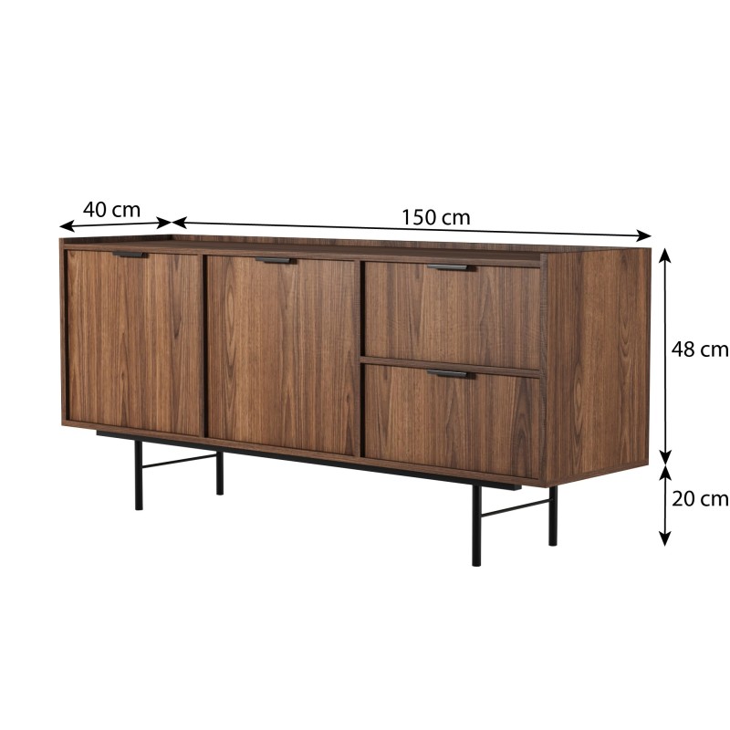 Komoda EVRON 2 zásuvky a 2 dvířka - moderní a elegantní