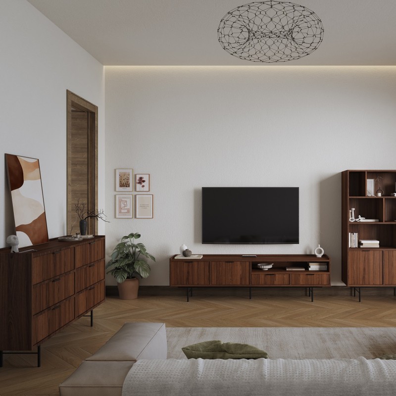 Komoda EVRON 2 zásuvky a 2 dvířka - moderní a elegantní