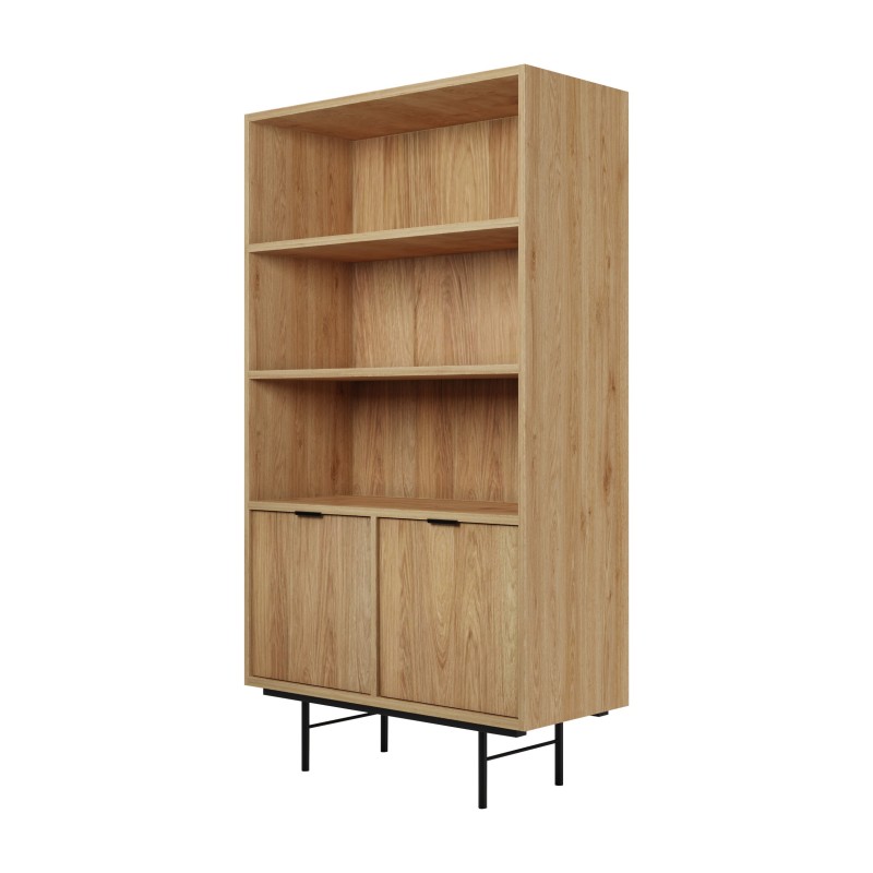 Knihovna EVRON 4 police a 2 skříňky - moderní a funkční