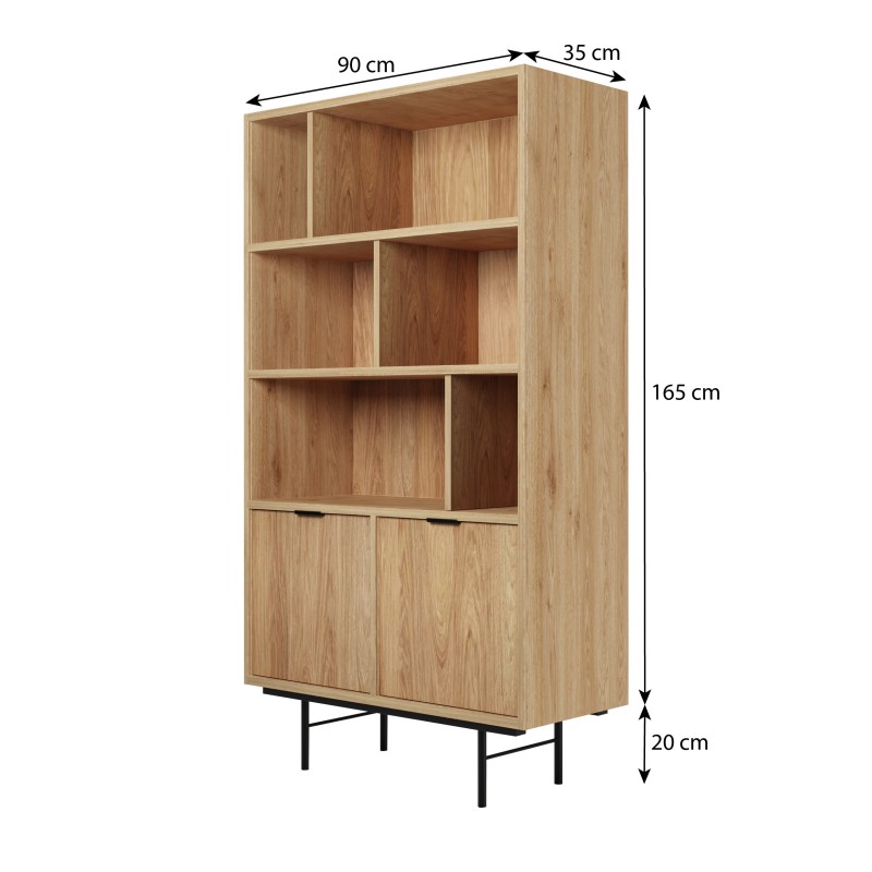 Knihovna EVRON 4 police a 2 skříňky - moderní a funkční